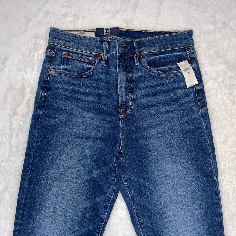 NWT Gap Long Skinny High Rise Stretch Denim Jeans Size 28 - Picture 3 of 11